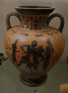 Etruscan two-handled urn